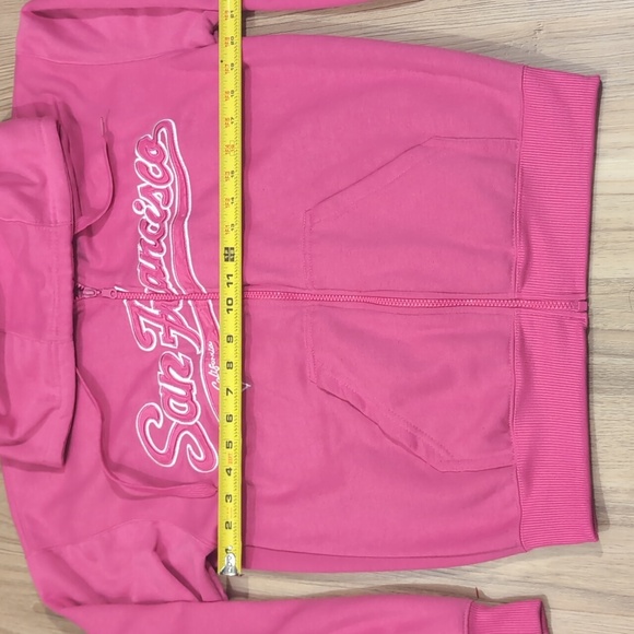 San Francisco CA Hot Pink Cotton Zip Hoodie - Picture 4 of 6